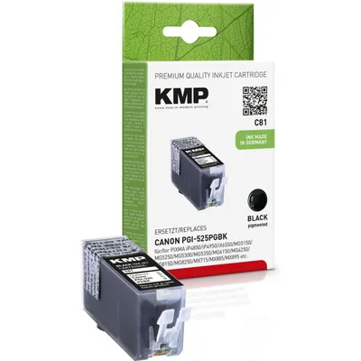 Produktbild von KMP C81 Tintenpatrone schwarz kompatibel mit PGI-525 PGBK