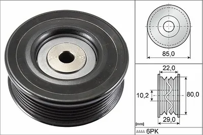 Produktbild von INA 532 0799 10 Umlenkrolle Keilrippenriemen für TOYOTA AURIS (NRE15, ZZE15, ADE15, ZRE15, NDE15) AVENSIS Kombi (T25) COROLLA (ZZE12, NDE12, ZDE12)