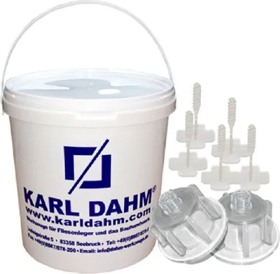Produktbild von Karl Dahm 50 Zughauben transparent + 250 Gewindelaschen 2 mm 12546