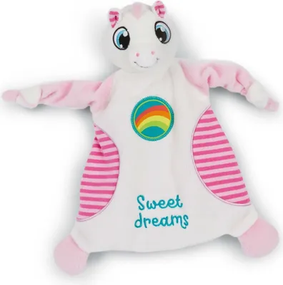 BRUBAKER Kuscheltier-Kissen Einhorn – 40 X 30 Cm – 2-in-1 Als Kissen & Plüschtier Mit Klettverschluss