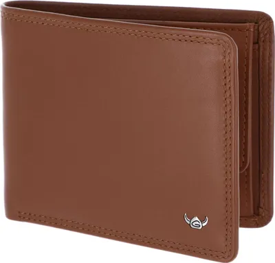 Zdjęcie produktu dla Złoty portfel skórzany Polo RFID Protect billfold 1133 Cognac brązowy