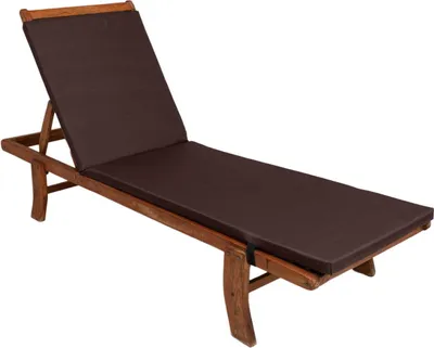 Produktbild von Kissen für Liegestuhl 190x60x4cm, Kissen für eine Gartenliege Braun, Outdoor Kissen, Deckchair, Liegenauflage, Auflagen für sonnenliegen