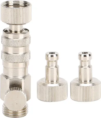 Produktbild von 3 Stück Airbrush-Verbinder, Schnellverschlusskupplung mit Luftflussregulierung, Kompressor-Zubehör