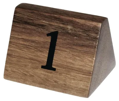 Produktbild von Olympia Tischnummernschilder Holz Zahlen 1-10 doppelseitig