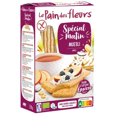 Immagine prodotto di Pane fiore più denso e croccante muesli biologico 230g