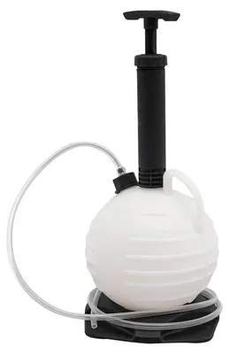 Immagine prodotto di Pompa per l'olio del cambio - Pompa manuale per il riempimento e lo svuotamento dell'olio del cambio - Capacità: 6 litri - Tubo flessibile: 2 metri - 3 tubi di prolunga - Estrattore di liquidi per auto in polietilene