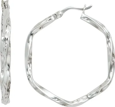 Produktbild von Ohrringe Creolen Creole 31,2mm aus 925 Silber gedreht Ohrschmuck