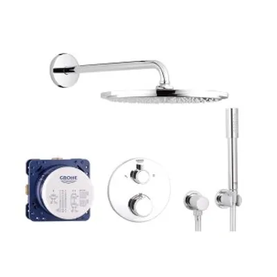 Produktbild von GROHE 34731000 UP-Duschsystem Grohtherm 34731 mit FMS rund/SmartBox/Kopfb./Brauseset chrom