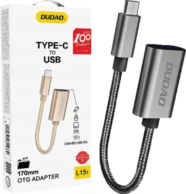 Image de Dudao Adapter Cable Otg Adapter from Usb 2.0 to Micro Usb Grey (L15M)