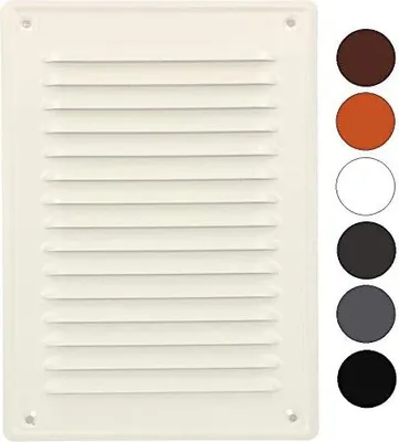 Obrázok produktu pre KOTARBAU® Ventilačná mriežka 230x165 mm Odsávacia mriežka Skrutkovacia lakovaná krbová ventilácia Biela sieťka proti hmyzu Odolná voči korózii