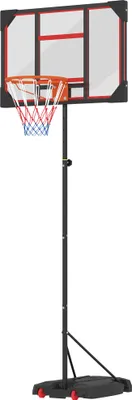 Produktbild von Basketballkorb Outdoor für Kinder, 210-260 cm Höhenverstellbarer Basketballständer mit Rollen