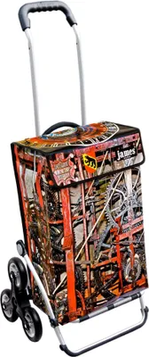 Produktbild von James Einkaufstrolley - ZYTGLOGGE - stabiler Einkaufswagen mit individuellem Design - mehrfarbig: bunt in Ausführung: Royal-Treppensteiger