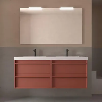 Produktbild von Möbel + Waschbecken ATTILA 1400 4 Schubladen RED SATIN