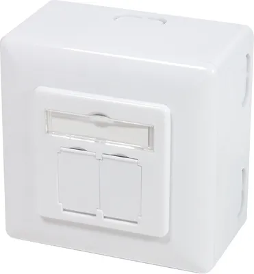 Obrázek produktu pro LogiLink Netzwerkdose Aufputz CAT 6 2 Port Weiß