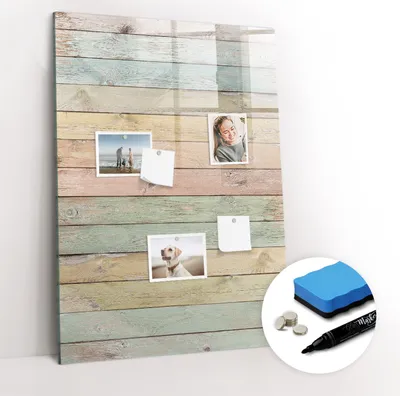 Produktbild von Magnetpinnwand Memoboard - Zubehörsatz - Schwarzer Marker + Schwamm + Magnete - 70 x 100 cm - Pastelltafeln
