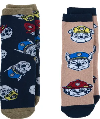 Produktbild von Paw Patrol Chase Marshall Rubble Kinder Jungen Socken 2 Paar Set Gumminoppen Stopper-Socken Strümpfe, Größe:31/34