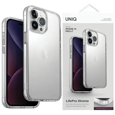 Produktbild von UNIQ LifePro Xtreme Hülle für iPhone 15 Pro Max 6,7 Zoll, transparent/kristallklar