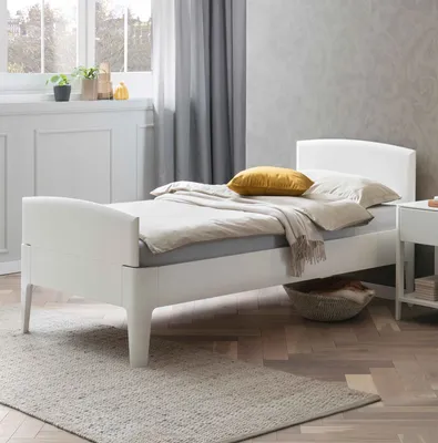 Produktbild von HASENA Komfortbett Seniorenbett Luano 30 Buche weiß deckend 90x200