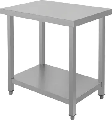Zdjęcie produktu dla Stół roboczy 100 x 50 cm ze stali nierdzewnej z półką