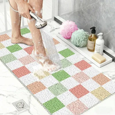 Imagen del producto de Alfombrilla antideslizante para ducha, de lufa de PVC, 40x60 cm, para usar en la ducha