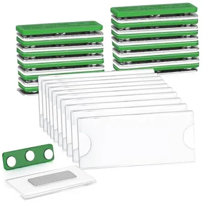 Productafbeelding van Magnetische Naamplaatjes Set van 10 - Duidelijke Naambordjes voor Werk en Kleding