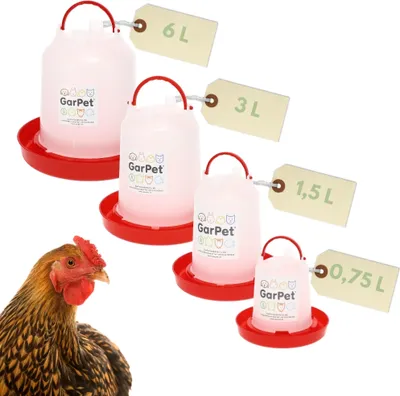 Produktbild von Hühnertränke Hühner Zubehör Wassertränke Hühner Geflügeltränke Automatisch Wasserversorgung Für Geflügel Tränke Kükentränke Wasserspender Wachteltränke 3 L