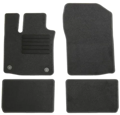 Fußmatten-Set für Renault Twingo 2, 09/2007-12/2011, 4-teilig, Schwarz