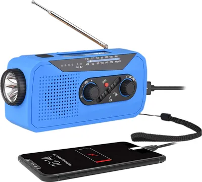 Produktbild von Notfallradio Handkurbel 2000mAh AM/FM Solar radio LED Licht Solar Hand Kurbel ,Notfall SOS Alarm, Aufladbar mit Solar, Kurbel und USB Ladegerät Outdoor Campingausrüstung