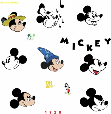 Zdjęcie produktu dla Naklejka ścienna Mickey Mouse Classic 90th anniversary