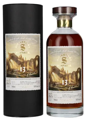 Produktbild von Signatory Vintage AUCHENTOSHAN 13 Years Old 1st Fill Oloroso Sherry Butt Monuments 2013 50,8% Vol. 0,7l in Geschenkbox