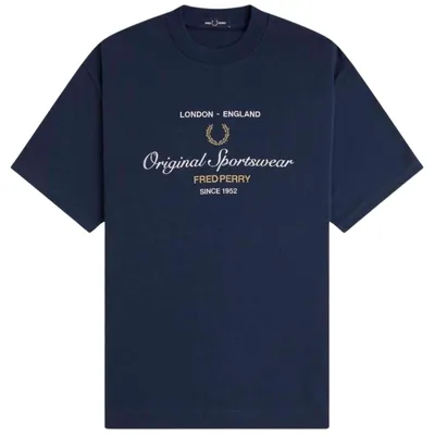 Image de T-shirt Fred Perry Fred Perry Original Sportswear Tennis Blue pour Homme