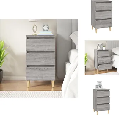 Produktbild von vidaXL Nachttisch Grau Sonoma 40x35x70 cm Holzwerkstoff -  Nachttische