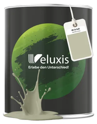 Produktbild von Wandfarbe Grün Matt Innenfarbe – Deckkraft Klasse 1, VOC-frei, Ohne Grundierung, Tropfarm – Wohnzimmer & Schlafzimmer – 1L – Veluxis (Gentle Lime)