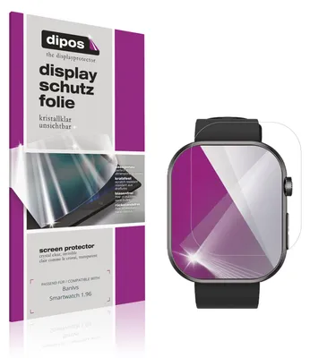 Zdjęcie produktu dla 6 folii ochronnych do smartwatcha Banlvs 1.96, przezroczyste, folie ochronne na ekran