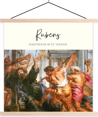 Produktbild von MuchoWow® Textilposter Malerei - Rubens - Barock 120x120 cm mit holzfarbenen Rahmen - Textil-Poster
