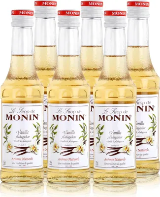 Produktbild von 6x Monin Vanille / Vanilla Sirup, 250 ml Flasche