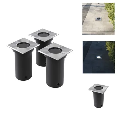 Immagine prodotto di vidaXL Luci da terra per esterni 3 pz. Quadrato - Illuminazione per esterni