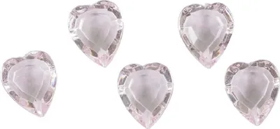 Produktbild von Brillant-Herzen 23mm, ca. 30 Stück. Diamantherzen 100ml. Rosa