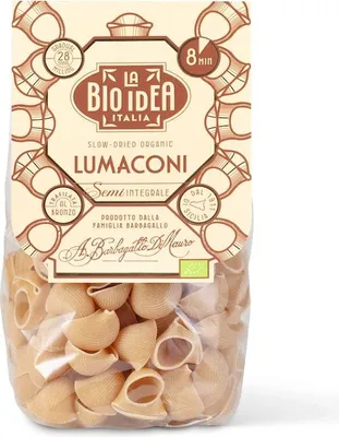 MAKARON (SEMOLINOWY) LUMACONI BIO 375 g - LA BIO IDEA