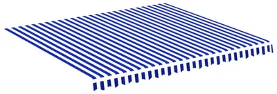 Obrázok produktu pre vidaXL Náhradný materiál na markízu, modrá a biela, 400x350 cm, polyester