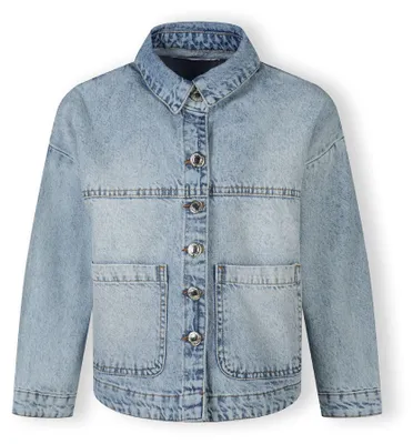 Produktbild von Minoti Jeansjacke Mädchen, gefüttert Oversize – Kinder-Übergangsjacke Hellblau Art. 26JACKET40 Gr. 152