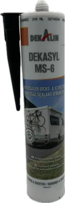 Produktbild von Dekalin Dekasyl MS1, MS2, MS5, MS6, MS7, MS8 Klebstoff Dichtstoff  Farbe: schwarz, Ausführung: MS-6, Inhalt: 310ml
