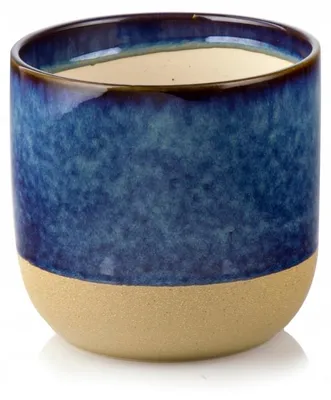 Produktbild von Polnix Keramik Übertopf Blau Vintage 13x13cm Dekorativ