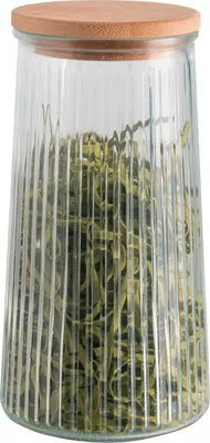 Produktbild von Vorratsglas - H 21,5 cm - Glas - mit Bambusdeckel - 1340 ml