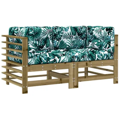 Produktbild von Ecksofas mit Kissen 2 Stk. Kiefernholz Imprägniert