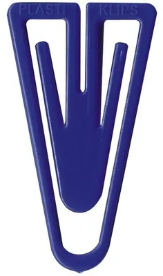 Produktbild von Büroklammern Plastiklips 21mm VE=1000 Stück blau