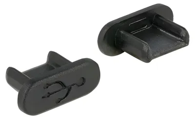 Produktbild von DELOCK Staubschutz USB2.0 Micro-B-Buchse o.Griff 10St. schw.