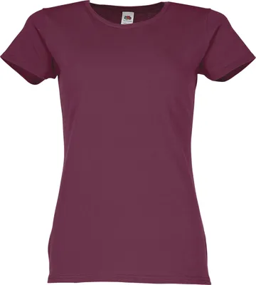 Produktbild von Fruit of the Loom Ladies Iconic 150 T-Shirt Farbe: burgund Größe: 2XL
