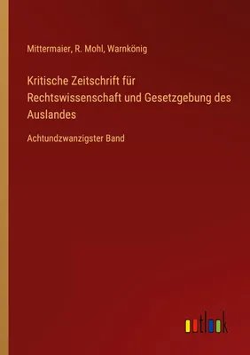 Produktbild von Kritische Zeitschrift für Rechtswissenschaft und Gesetzgebung des Auslandes