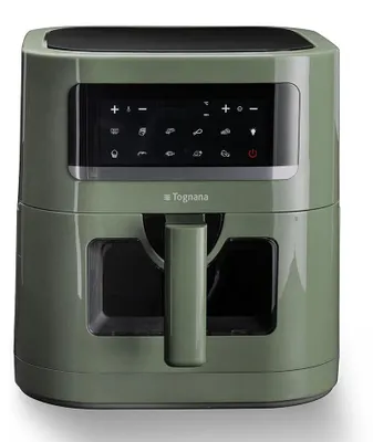 Heißluftfritteuse 7 L, digitales Display, antihaftbeschichtet, Salbeigrün